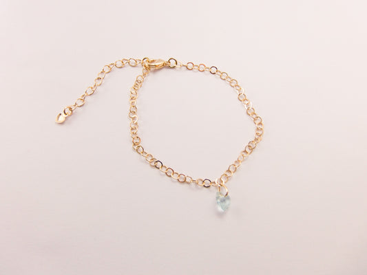 PULSEIRA ELOS PINGENTE CORAÇÃO AZUL