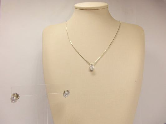 CONJUNTO GOTA CRISTAL PLATINA