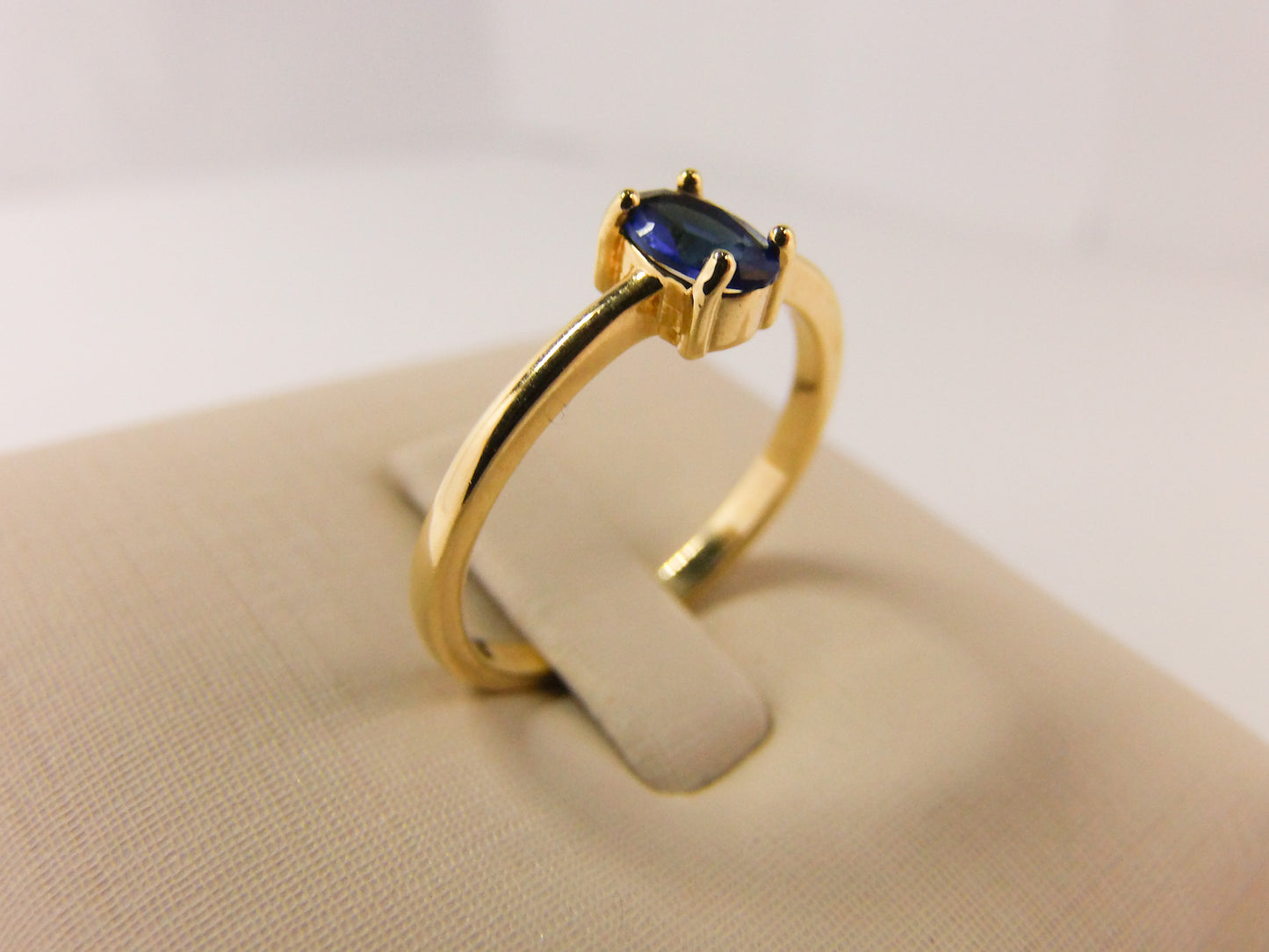 ANEL PEDRA OVAL COLORS AZUL MARINHO