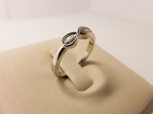 ANEL INFINITO ZIRCÔNIA RÓDIO