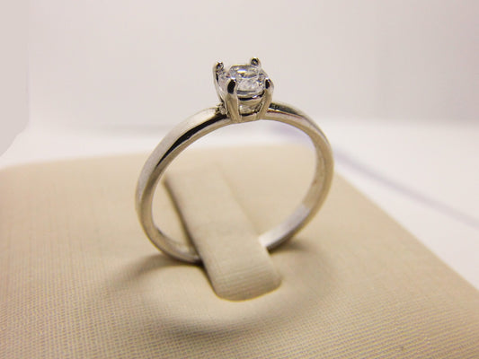 ANEL SOLITÁRIO ZIRCÔNIA RÓDIO