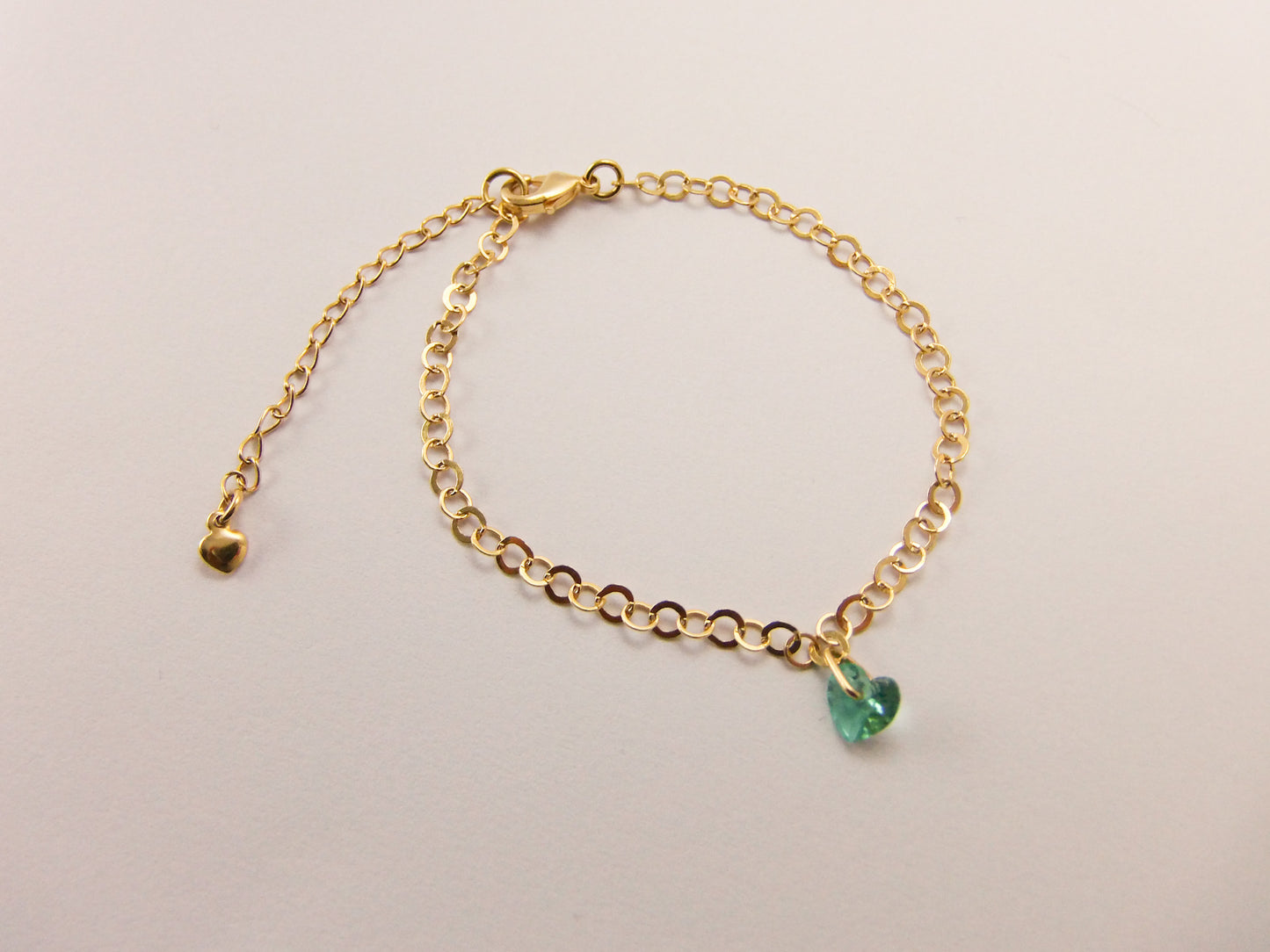 PULSEIRA ELOS PINGENTE CORAÇÃO VERDE