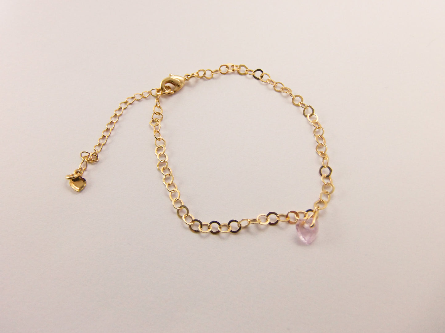 PULSEIRA ELOS PINGENTE CORAÇÃO ROSA
