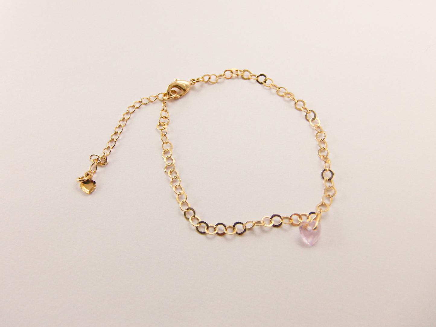 PULSEIRA ELOS PINGENTE CORAÇÃO ROSA