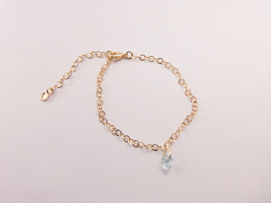 PULSEIRA ELOS PINGENTE CORAÇÃO AZUL